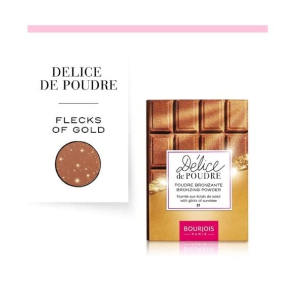 Bourjois Delice de Poudre Bronzing Powder 51, Peaux Claires - Image 2