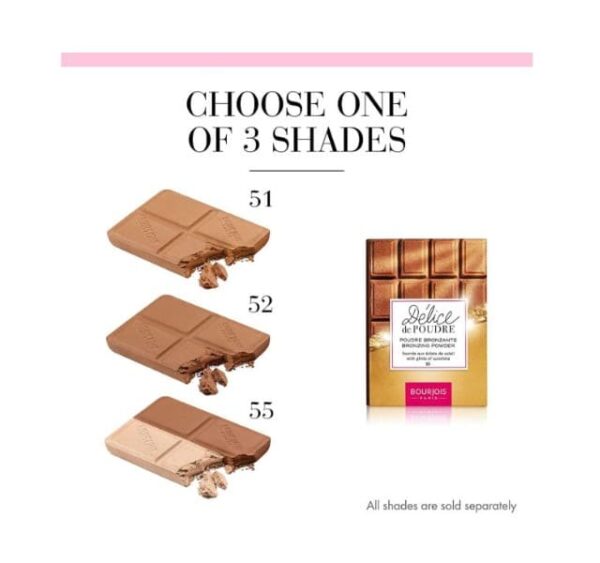Bourjois Delice de Poudre Bronzing Powder 51, Peaux Claires - Image 8