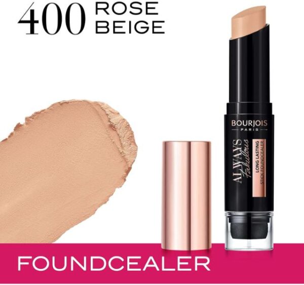 Bourjois Always Fabulous Stick Foundcealer – 400 Rose Beige | 2-in-1 Foundation & Concealer - Image 3
