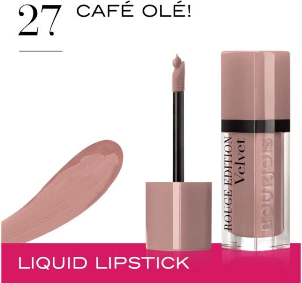 Bourjois Paris Rouge Edition Velvet Lipstick 7.7ml – 27 Café Ole | Matte & Long-Lasting - Image 3