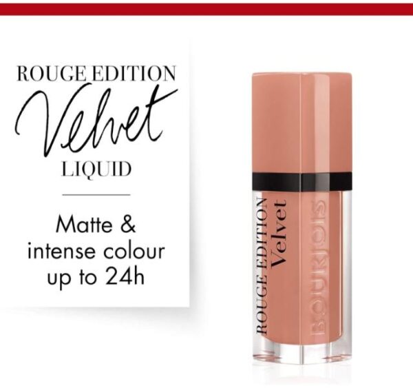 Bourjois Rouge Edition Velvet Liquid Lipstick 31 Floribeige – Matte & Long-Lasting 7.7ml - Image 4