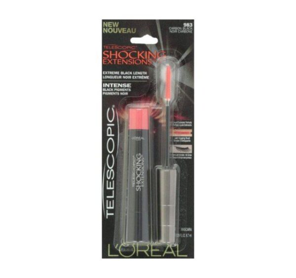 Loreal Cosmetic Telescopic Shocking Extensions Mascara - Carbon Black - Image 2