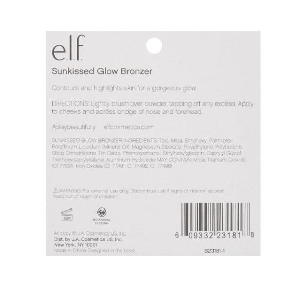 e.l.f. 23182E Essential Sunkissed Glow Bronzer - Warm Tan, .18 oz - Image 4