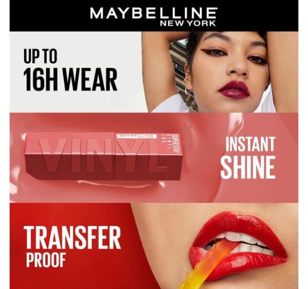 Maybelline New York SuperStay Vinyl Ink Long Lasting Liquid Lipstick - 130 Extra - Image 6