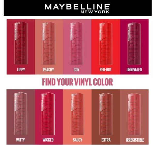 Maybelline New York SuperStay Vinyl Ink Long Lasting Liquid Lipstick - 130 Extra - Image 3