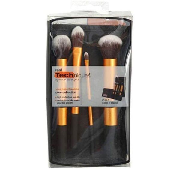 Real Techniques 01403-Gold Make Up 4 Piece Brush Set - Image 3