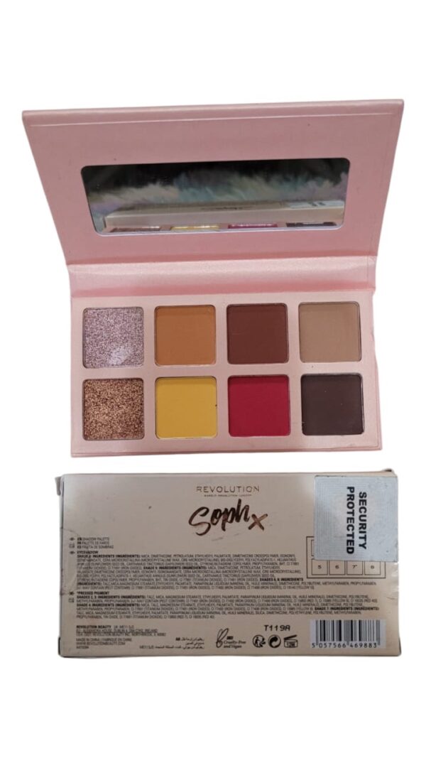 Makeup Revolution x Soph Mini Spice Eyeshadow Palette - 8 Shades - Image 4