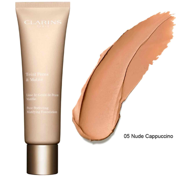 Clarins Pore Perfecting Matifying Foundation - Teint Pores & Matité - Shade 05 - Image 2