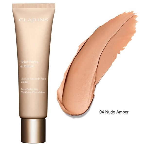 Clarins Pore Perfecting Matifying Foundation - Teint Pores & Matité - Shade 04 - Image 2